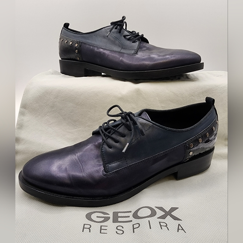 Geox Women's Respira Lace-up Shoes - Navy 9